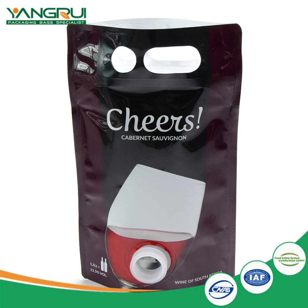 Cov Hnab Txhuam Hnab Txhuas Hnab Aluninum Spout Bag Aluninum Foil Wine Bag
