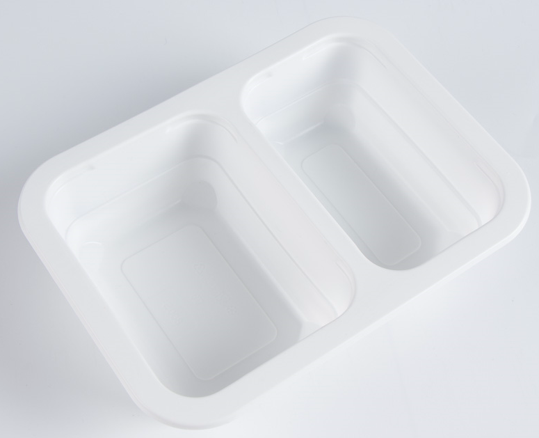 2 compartment food tray