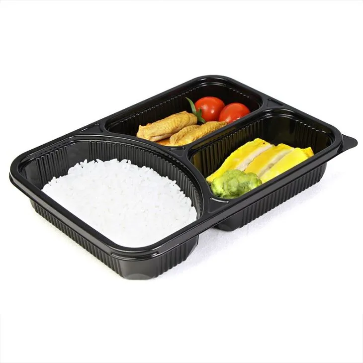 Microwave Safe Disposable 3 Compartment Lunch Box