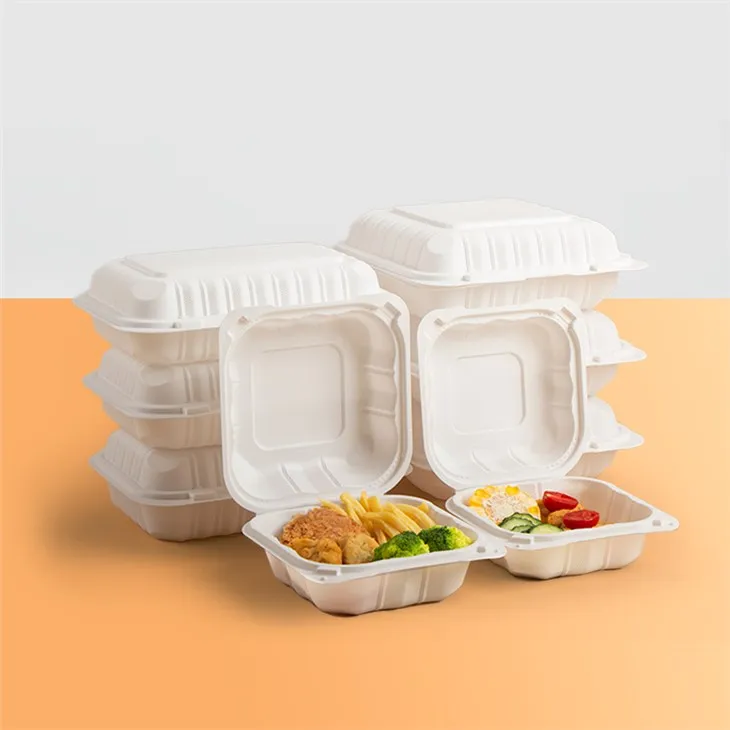 Biodegradable Disposable Take Away Out Fast Food Packaging Container Fast Food Ntim Replace Foam Lunch Box