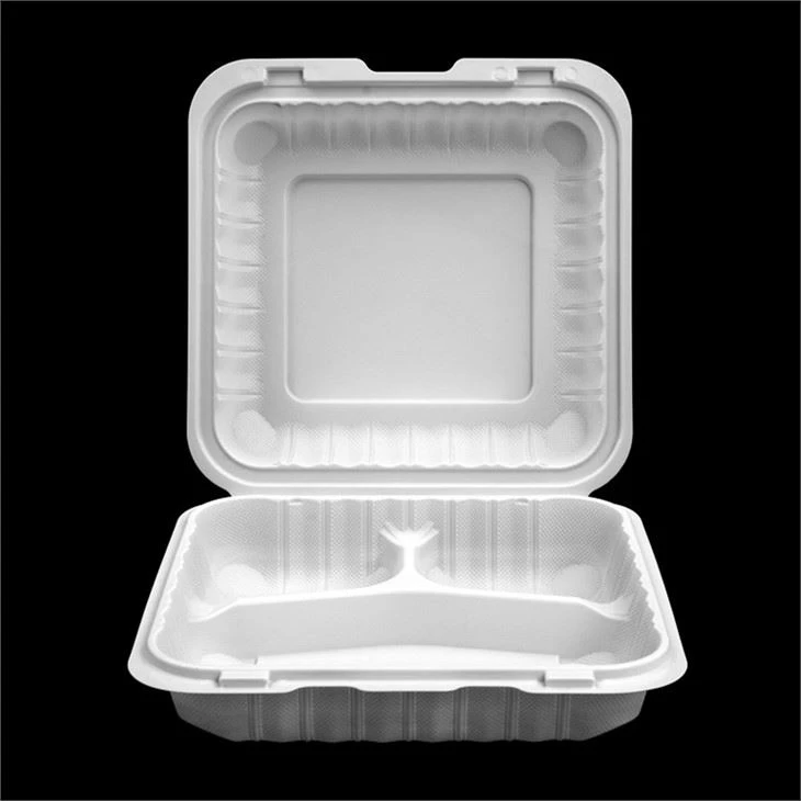 Factory Price Black Square Hinged Lid Plastic Take Out Food Packaging Fried Chicken Boxes Food Container For Deli Shop