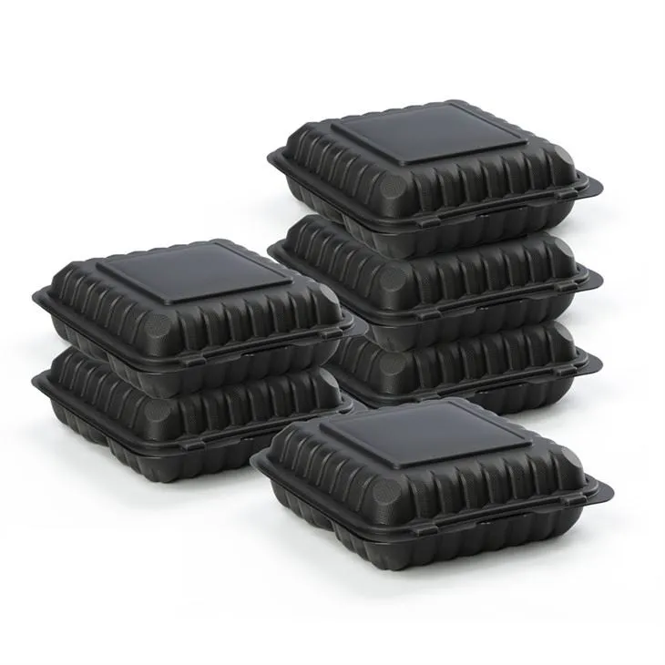 High Quality Microwavable 9x9x3inch Take Away Reusable Food Storage Bento Box Disposable Food Containers