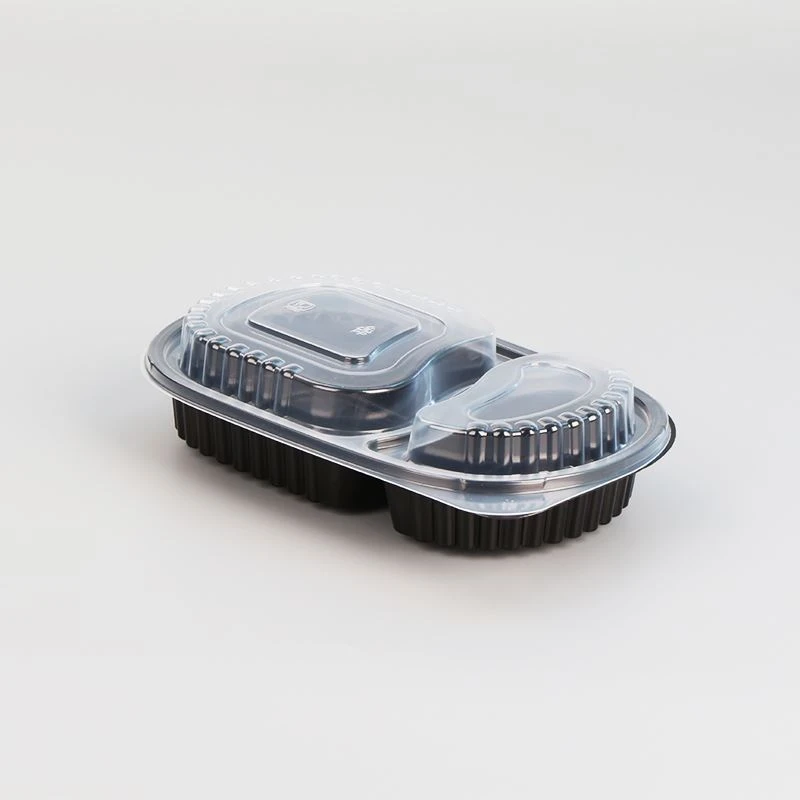 9x9x3 Biodegradable Microwavable 3 Lub Thawv Khoom Noj BPA Dawb Nrog Lub hau yas