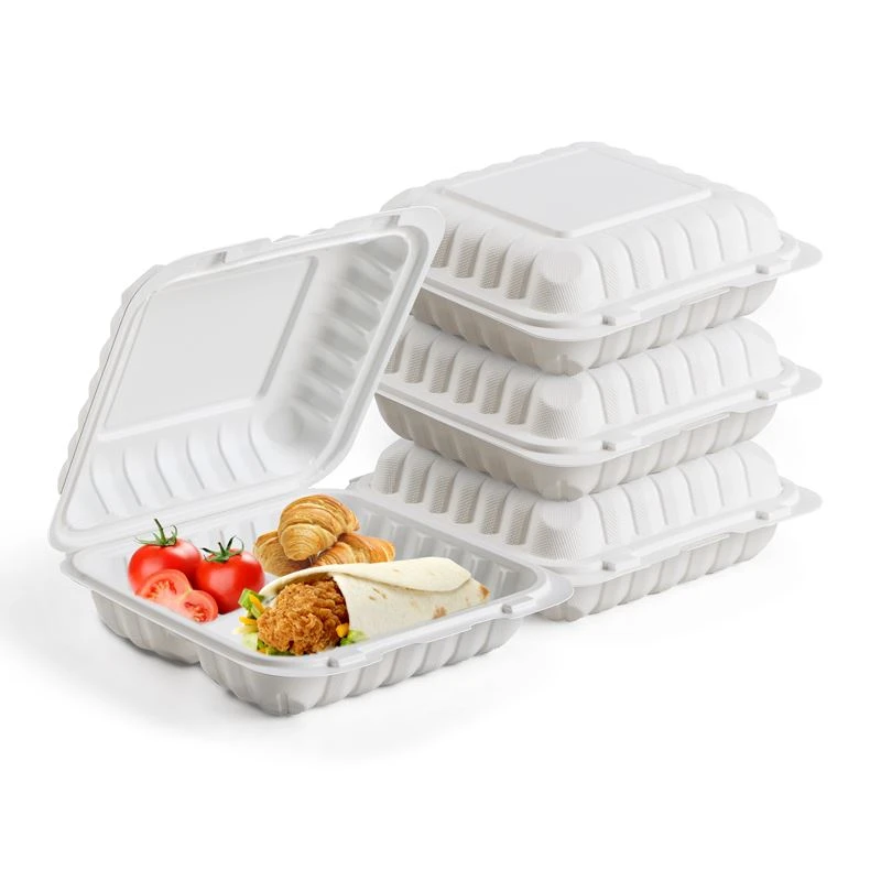 9x9 Nti Cov Khoom Noj Qib Test Microwavable Fast Food Takeaway Clamshell Disp...