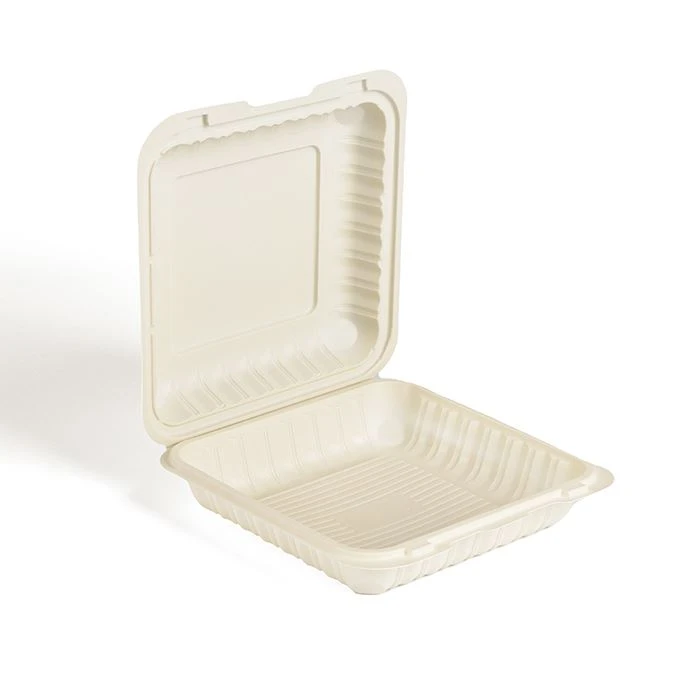 9inch 3 Compartments Pob tshab Eco PP Yas BPA Dawb Pov Tseg Tshem Tawm Cov Kh...