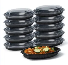 Khoom noj khoom haus Thawv Ntawm Take-away Oval Durable Leakproof