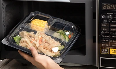 9 x 6inch Dub Thawv Cia Bins Yas Stackable To Go Box Tshem Tawm Cov Khoom Noj...