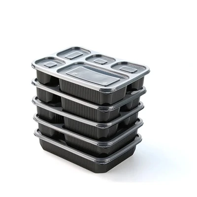 Cov Qauv Dawb Dub Tsev Noj Mov Noj Zaub Mov Bento Box 2 Lub Thawv Yas Takeawa...