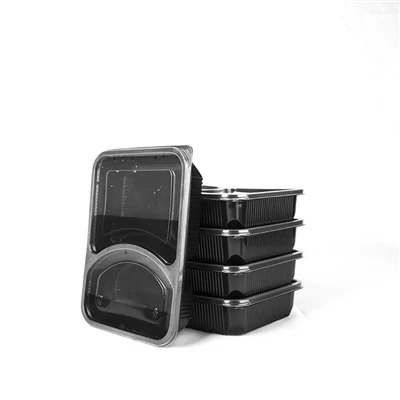 Logo Custom Microwave Ntim Cov Khoom Noj Zoo Nrog Lub hau Stackable Mfpp Hing...
