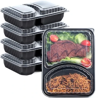 Khoom noj khoom haus Prep Container 2 Compartments