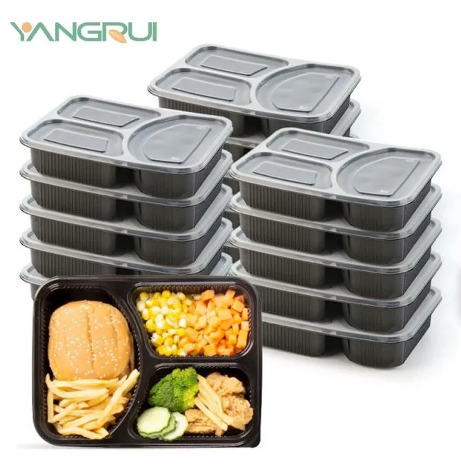 Leak-proof 3 Cov Khoom Noj Khoom Haus Prep Thawv